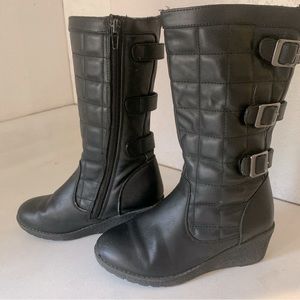 Girls Size 1 Black Boots